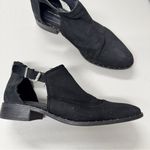 Steven Steve Madden Black Suede Leather Ankle Boots Studded Womens 11 Moto Goth Photo 0