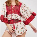 Free People  Kissed By The Sun Embroidered Top Blouse Size XS Photo 0