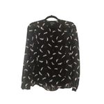 The Limited  Feather Blouse Sheer Long Sleeve Size Small S Photo 1