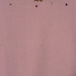 Quacker Factory Pink Tee Shirt Cat Faces Embellished Women's Medium Rhinestone Photo 4