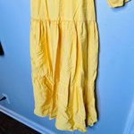 Derek Lam COLLECTIVE Yellow V-Neck Hourglass Twist Front Tiered Mini Dress 36 Photo 10