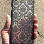iPhone 6Plus/ 6s Plus Fashion Flower Lace Shockproof Hard Case Black Multiple Photo 0