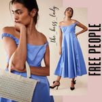 Free People dress midi or max off-the-shoulder pleated party event Photo 4