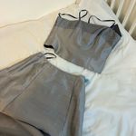Adrianna Papell New.  Occasion Elegant Two-Piece Grey Dress with Beaded Top Photo 8