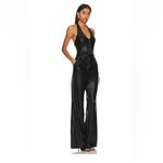 Amanda Uprichard  X Revolve Isadore Faux Leather Jumpsuit in Black size‎ small Photo 1