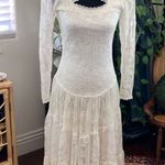 Margi Kent Designer to Stevie Nicks Vintage 80s Drop Waist Lace Midi Dress Size undefined Photo 0