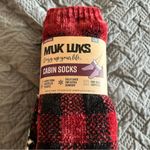 Muk Luks Cabin Cozy Red and Black Winter Socks 2 Pack NWT Photo 3