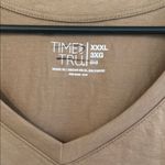 Time And Tru  Brown V-Neck Short Sleeve Top NWOT Photo 1