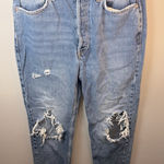 Free People  We The Free Button Fly Distressed Straight Leg Jeans Size‎ 27 Photo 0