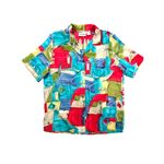 Alfred Dunner 12 Abstract Print Shirt Boldwear Retro Colorblock Artwear Blouse Blue Photo 11