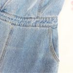 Le lis Denim Faux Wrap Surplice Straight Leg Jean Jumpsuit Overalls: Light Wash Photo 3