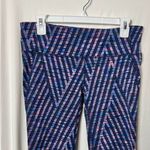 GapFit gFast Pink Multi Stripe Spacedye Jacquard Capri Size Medium Photo 3