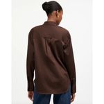 Madewell Utility Long Sleeve Popover Shirt Dark Carob Stretch Cotton XXS NWT Photo 2