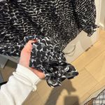 Premise  Black and White Ruffled Long Sleeve Blouse Photo 3