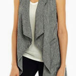 Jones New York Gray Drape Linen Women's Vest Photo 0