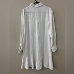 Cynthia Rowley White Linen Blend Button-Up Long Sleeve Dress Sz S Photo 1