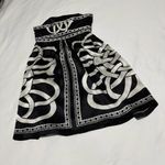 White House | Black Market WHBM Size 6 Black White Strapless Cocktail Dress Silk Photo 10