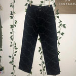 White Fox Boutique White Fox Catch Me Out Printed Denim Jeans Black Photo 9