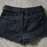 PacSun Black Ripped High Waisted Denim Festival Shorts. Size 26. Like new Photo 1