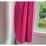 Etcetera  Flamingo Pink Cocktail Formal Pleated High Neck Shift Dress Size 12 NWT Photo 2