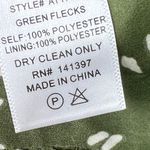 ASTR The Label Wrap Top Green XL Puff Sleeve V-Neck Cropped Satin Smocked Back Photo 11