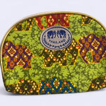 Thailand Elephant Print Pouch | Travel Coin or Makeup‎ Bag Green Photo 0