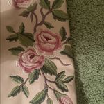 JouJou Light Pink Vegan Leather Jacket Size Large embroidered flowers Saks XL Photo 4