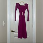For Love & Lemons NWT‎  Lorelei Knit Cut-Out Maxi Dress in Pink Size XS Photo 5