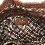 Jessica Simpson Brown Faux Leather Reptile Tassle Shoulder Bag Purse Photo 4