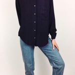 Lee Vintage Plaid Button-Down Top in Navy | Size S Photo 9