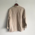 Style & Co Vintage 100% Linen Long Sleeve Button Down Lightweight Jacket Size 10 Tan Photo 2