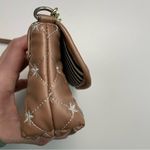Betsey Johnson Luv by  Purse Crossbody Quilted Star Print Mini Lips Pink Gold Photo 11