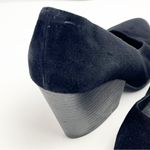 Eileen Fisher Black Hawk Suede Block Heel Almond Toe Pumps, Size 8 Photo 3