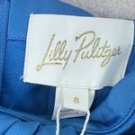 Lilly Pulitzer  Carlynn Satin Bow Strapless Mini Dress Blue 8 Chic Party Flirty Photo 3