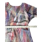 Gemma 100% Silk Dress Oversized XS Drawstring Waist Colorful‎ Short Slv #Q9 Photo 3