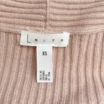 Leith  Ribbed Shawl Cocoon Open Front Cardigan Sweater in Dusty Rose Pink, XS‎ Photo 4