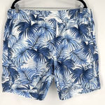 Talbots  Women's Washed Linen Drawstring Watercolor Leaves Shorts‎ Blue Size 1X Photo 0