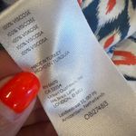 Anthropologie Robin Tiered Ruffle Dress in Ikat White & Blue Print XS Photo 7