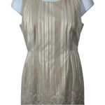 Calvin Klein  Sheath Midi Dress Size 10 – Beige White Ombre Elegance Photo 4