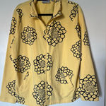 Sports Savvy Yellow and Blue Floral Jacket Size L Size L Photo 0