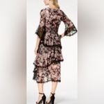 Black Label JAX  FLORAL BLACK LACE V NECK DRESS Photo 2