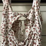 Urban Outfitters  Women’s White Ditsy Floral Ruched Cottagecore Ruffle Hem Dress Photo 5