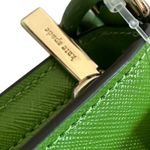 Kate Spade Madison Saffiano Pochette Bag + Card Holder Resin Chain Turtle Green Photo 12