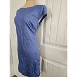 Ann Taylor NWT Periwinkle Dress Geometric Lined Size 12 Purple Photo 2