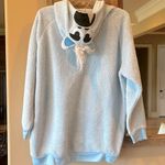Hooded Comfy Baby Blue Sleep Shirt Size L Photo 4