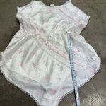 Vintage coquette cottagecore pastel floral y2k lace satin teddy White Size M Photo 5