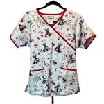 Uniform Advantage Fourth of July Patriotic Red, White and Blue Scrubs Top Size Small Photo 0