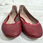 Chloé Chloe Lauren Perforated Leather Slip On Ballet Flats Red Womens Size 38.5 / 8 .5 Photo 7