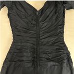 Vintage Notorious Dress Whimsigoth Witchy Glam Black Ruched Draped Corset XS Photo 14