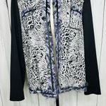 Chico's Women Leopard Black & Purple Open Front Long Sleeve Blazer Sz XL (3) Photo 2